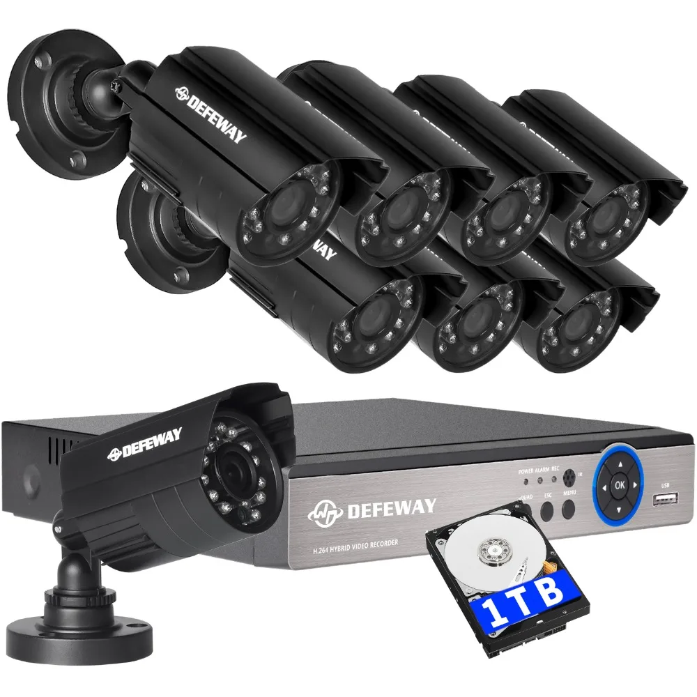 DEFEWAY 1080N HDMI DVR 1200TVL 720P HD font b Outdoor b font Home Security Camera System