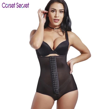 

Corset Secret Women Slimming Waist Trainer Bodysuit Slim Zipper Hook Shapewear Open Bust Corset Postpartum Body Shaper