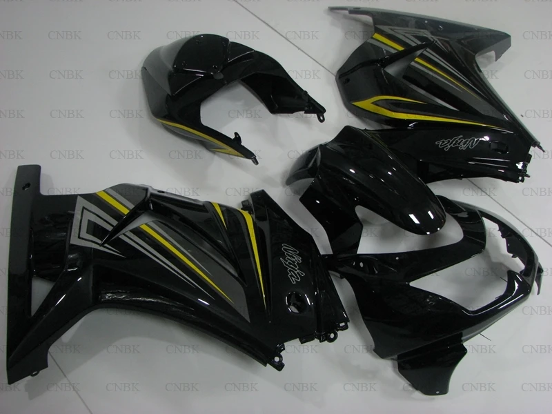 Для EX 250 2008- комплекты обтекателей EX250 11 12 Черный Abs обтекатель Ninja 250R 2010 Пластиковые обтекатели неокрашенные