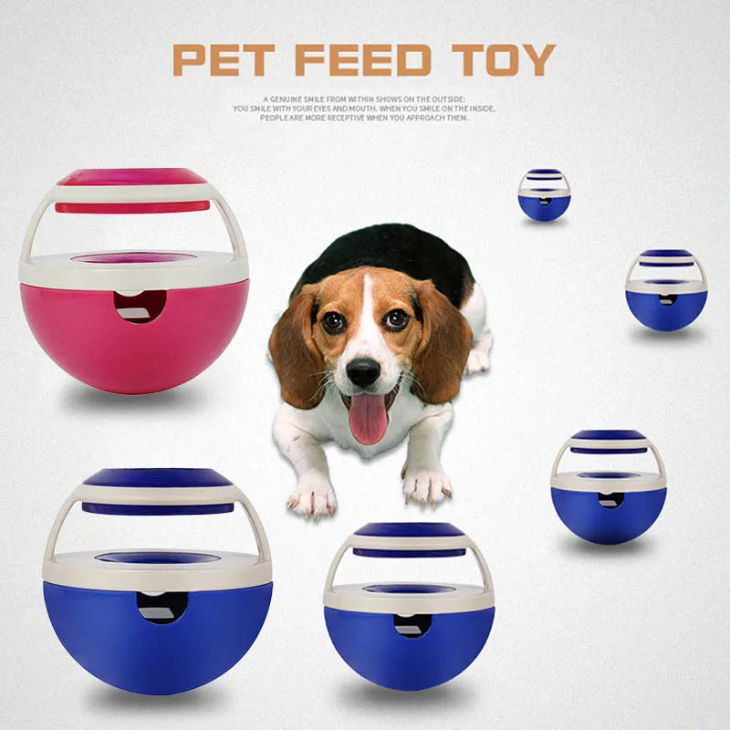 

Cat Slow Feed Dog Cat Food Treat Ball Bowl Toy Funny Interactive Pet Shaking Leakage Food Container Puppy Pet Tumbler Toy
