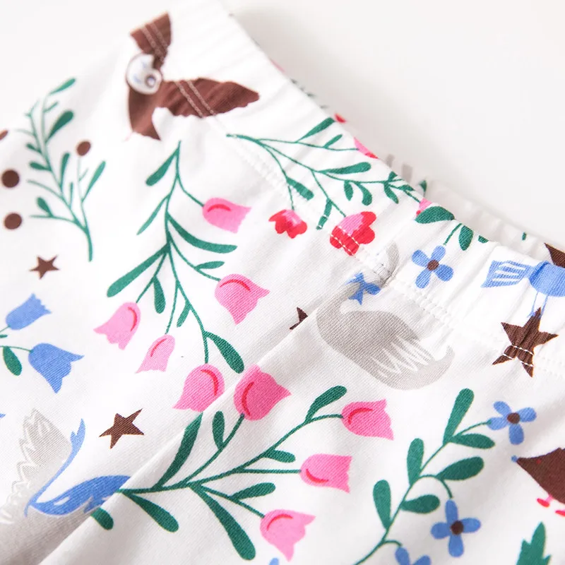 Jumping meter/Леггинсы с рисунком единорога для девочек, Новое поступление, детская одежда в цветок, Длинные Детские узкие штаны с принтом животных для девочек