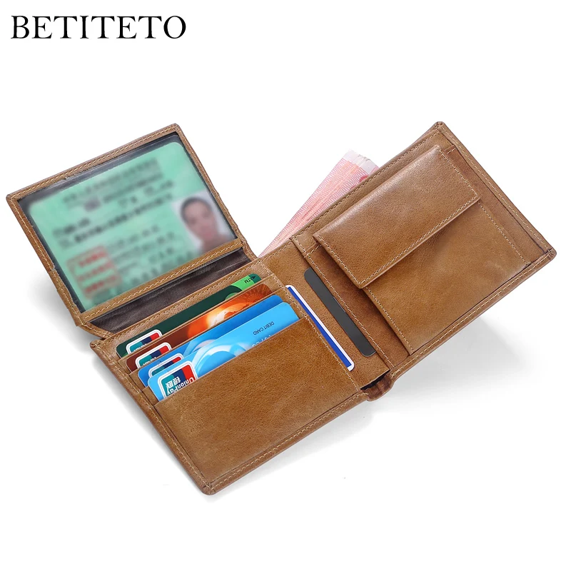 

Betiteto Rfid Genuine Leather Men Coin Purse Male Wallet Carteras Slim Walet Portmann Portomonee Money Cuzdan Bag Partmone