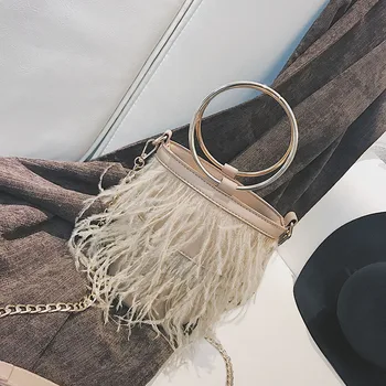 

Small Bag Female Shoulder Bags for Women 2018 Cute Sweet Lady Ring Chain Shoulder Cross Body Bucket Bag Handbag Dropshipping