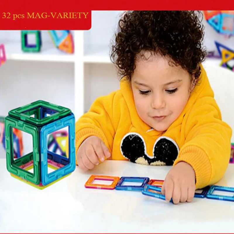 188 шт. маг-разнообразие DIY Пластик мини Магнитные стоительные блоки Сборная модель образовательный просвещение сборки игрушки для детей