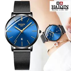 HAIQIN для женщин часы кварт s часы лучший бренд класса люкс часы мужчин водостойкие спортивные мужские часы Военная Униформа Relogio Masculino