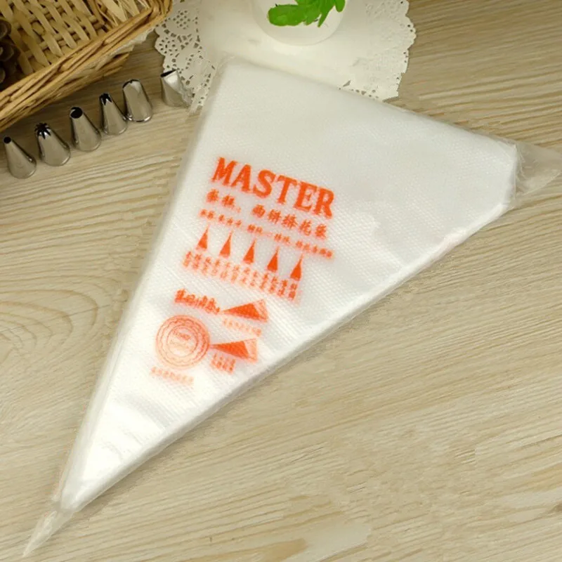 

100 pcs/lot Food-Grade Disposable Icing Piping Nozzle Pastry Bag Cake Cream Decorating Tool Confectionery Tip Accessories