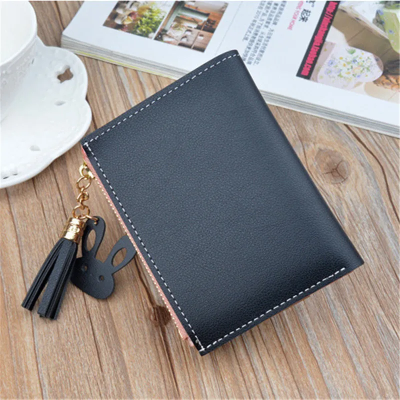 Magic-Fish-Wallet-Women-Wallet-Zipper-Purse-Patchwork-Fashion-Panelled-Short-Wallet-Trendy-Coin-Purse-Card