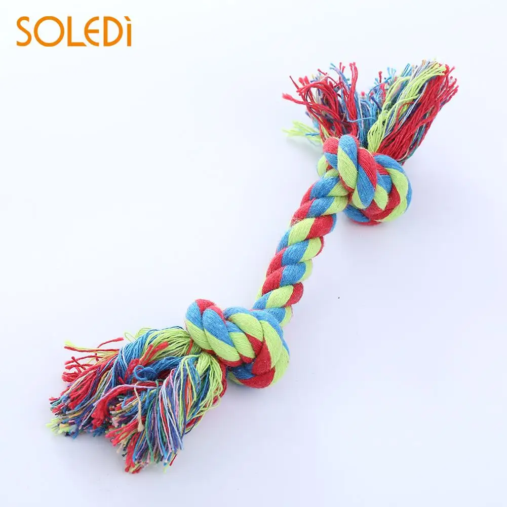 

Multicolor Pet Cotton Braided Rope Tug Dog Chewing Toy Big Chew Knot Toy Toy