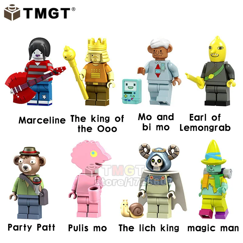 

TMGT Single Sale Super Heroes Adventure time King of Mo and Bimo Lemon Duke Party Pat Prismo Building Blcoks Toys Kids PG8140