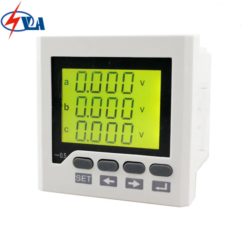 

3D6Y panel size 72*72 ammeter voltmeter three phase ac lcd communication rs485 digital multifunction meter, for industrial usage