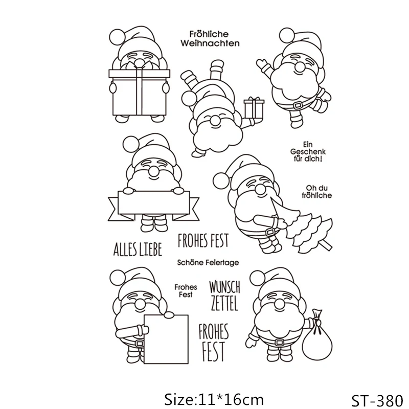 

AZSG Christmas gifts Clear Stamps/Seals For scrapbooking DIY Card Making/Album Silicone Decoration crafts 11*16cm