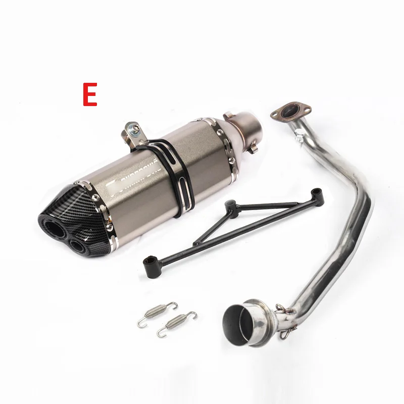 E GY6-125 150 скольжения на мотоцикл выхлопной Системы Глушитель выхлопная труба подключения соединительная трубка целый набор для Yamaha GY6 125 150 - Цвет: E