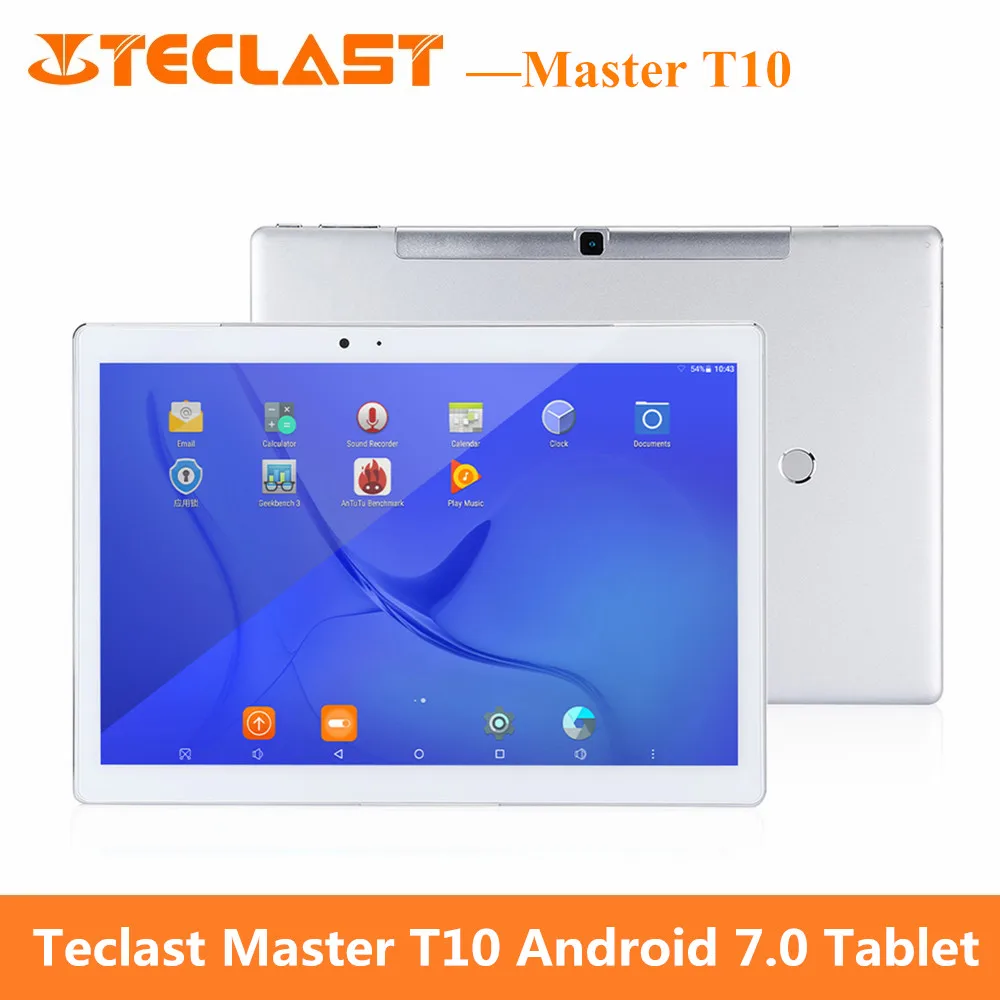 

Teclast Master T10 Tablet Android 7.0 MT8176 Hexa Core 4GB RAM 64GB Dual Camera HDMI Fingerprint Sensor 10.1" 10 inch Tablet PC