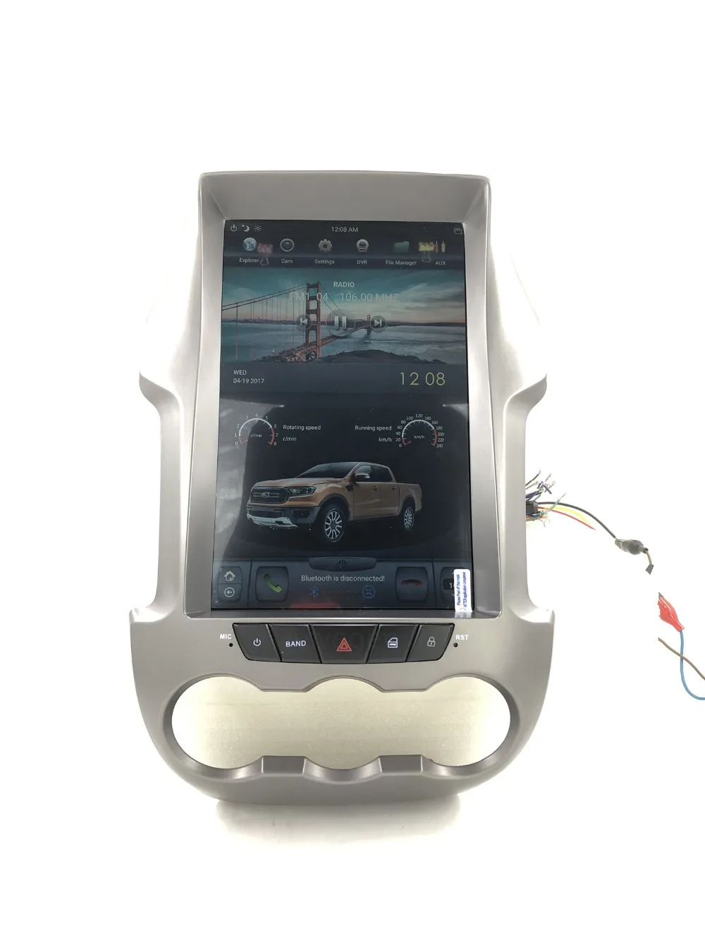 PX3 вертикальный экран Tesla стиль Android 7,1 12,1 дюймов сенсорный экран автомобиля радио для Ford Ranger 2 Din gps-навигация, dvd-плеер