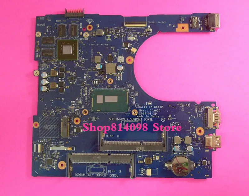 KEFU CN-0F0T2K F0T2K Fit for Dell INSPIRON 5458 5558 5758 SERIES Laptop Motherboard AAL10 LA-B843P REV:1.0(A00) 3205U mainboard KEFU CN-0F0T2K F0T2K Fit for Dell INSPIRON 5458 5558 5758 SERIES Laptop Motherboard AAL10 LA-B843P REV:1.0(A00) 3205U mainboard