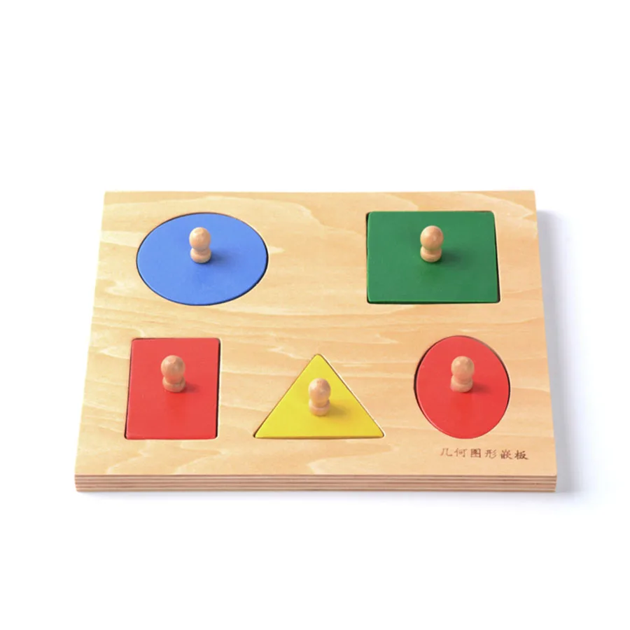 Montessori Shapes Sorting Puzzle Geometry Board Education Preschool Kids Toy NEW 