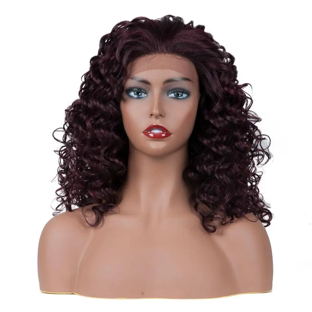 JINGFA натуральный цвет красота кудрявый вьющиеся афро-американская прическа парик для женщин - Цвет: # 99J