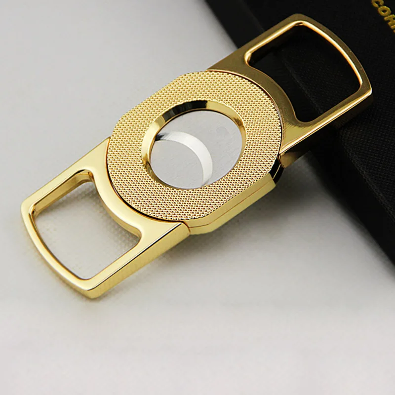 COHIBA Golden Pitted Skin Finish Stainless Steel Dual Blades Cigar