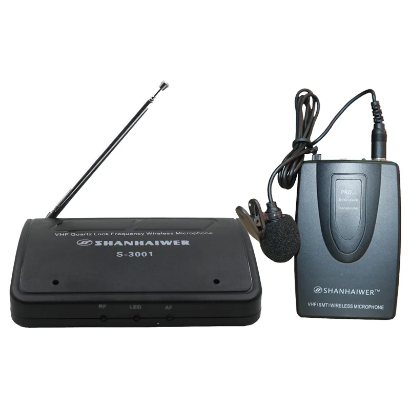 SHANHAIWER S-3001 зажим для галстука или микрофон на голову беспроводной петличный приемник и трансмитер Воротник микрофон для лекций