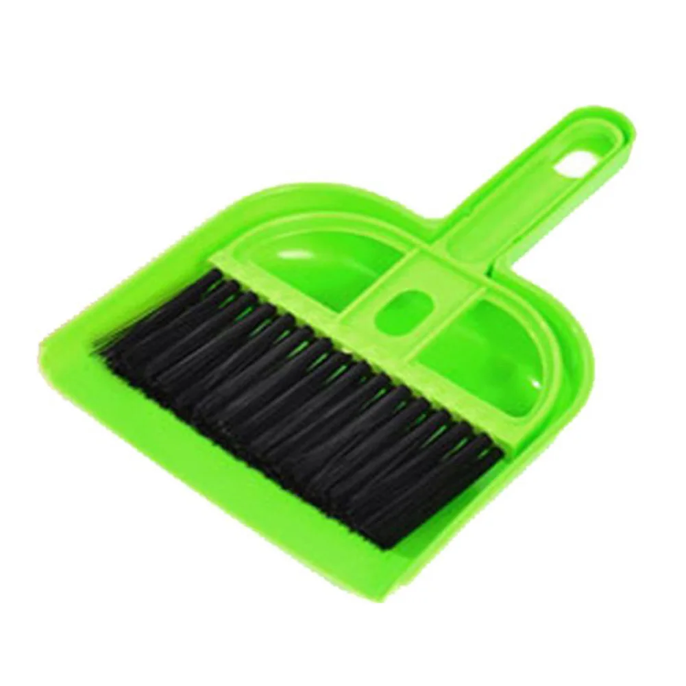 

'The Best' 1 Set Mini Desktop Keyboard Sweep Cleaning Brush Small Broom Dustpan Plastic Clean Tools 889