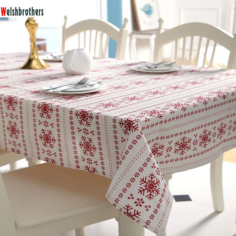  Canvas tablecloth thickened with a holiday Christmas tablecloth banquet birthday party table living