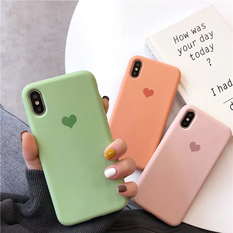 Жидкостный Мягкий силиконовый чехол для телефона Love heart iPhone XS Max X XR 6 6s 7 8 Plus