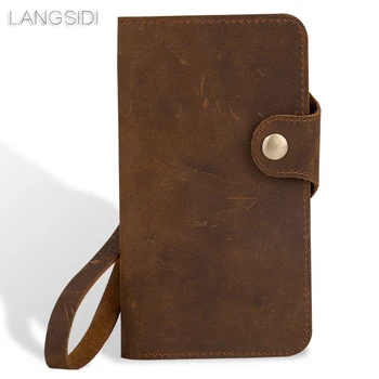 

Retro Genuine Leather phone case For iPhone 11 pro max XR X XS 7 PLUS SE 2020 8PLUS silicon full protective card slot back cover