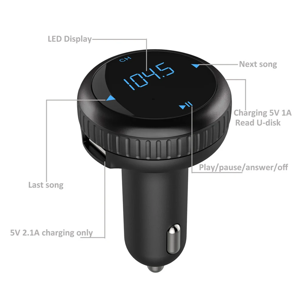 E0008 Bluetooth FM transmitter 3