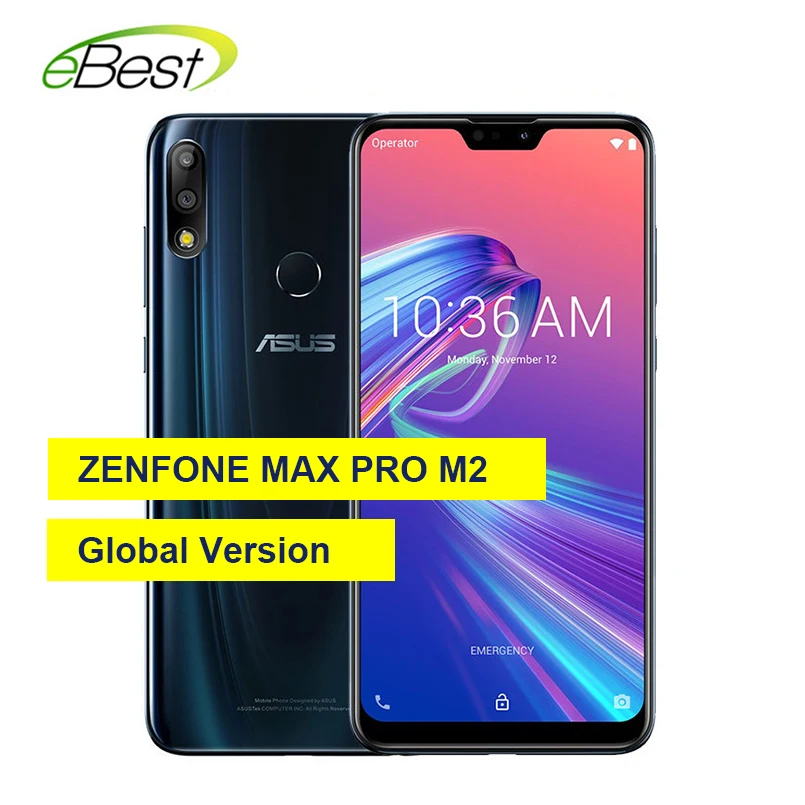 

Global Version Asus ZenFone Max Pro (M2) Mobile Phone 6.3" FHD+ 4GB 128GB Snapdragon 660 5000mAh Fast Face Unlock 4G Smartphone