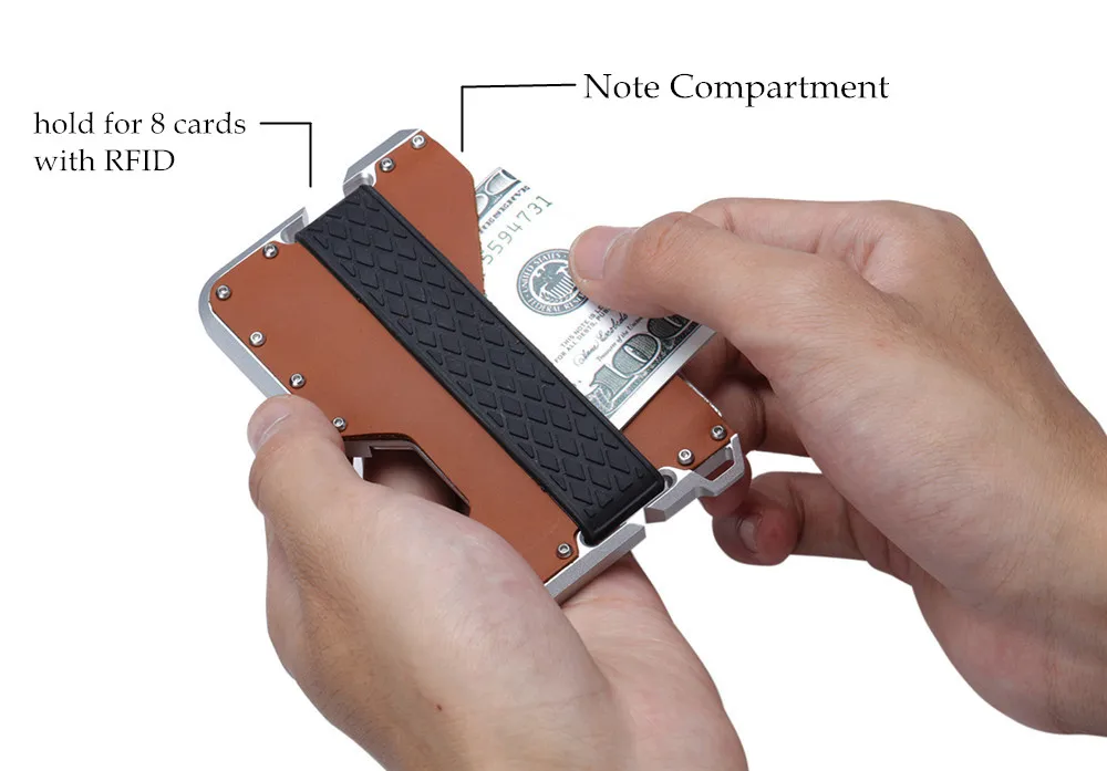 BISI GORO/2019 пояса из натуральной кожи кредитной держатель для карт Металл RFID алюминиевая коробка для карт Винтаж Блокировка мини Magic бизнес