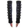 Devil Fashion Punk Winter Arm Warmers Fingerless Gloves Black Gothic Unisex Arm Gloves Arm Protection With Metal Button ► Photo 1/6