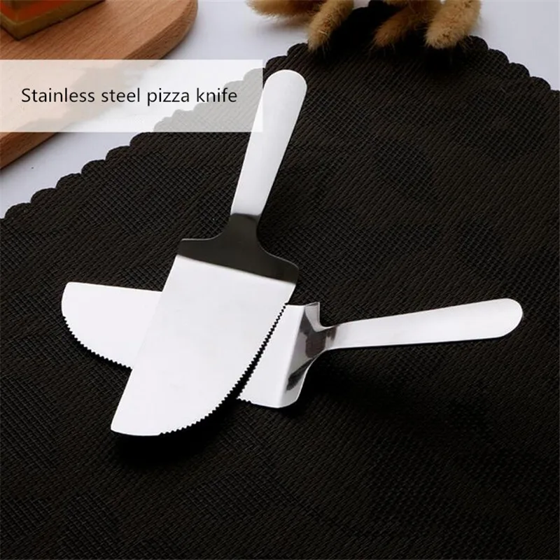 HOMETREE Pizza Stainless Steel Shovel Cutter Cake Spatulas Pie Pastry Butter Knife Kitchen Baking Tool Gadget Cooking Tools H138