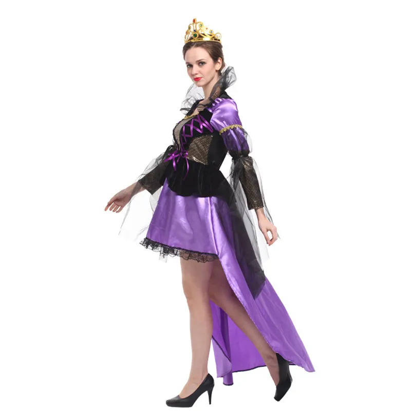 Хэллоуин queen костюмы для женская Золушка фильм Cosplays Рождественский карнавал Пурим Маскарад этап играть праздничное платье