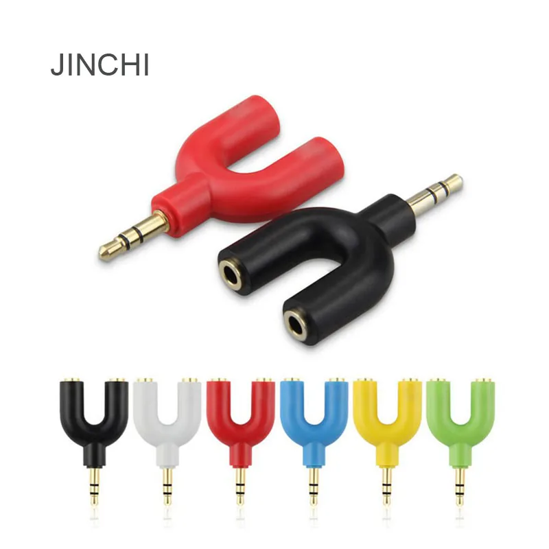 

JINCHI Headset adapter cable computer cord couple one point two 3.5mm audio adapter 1/2 splitter