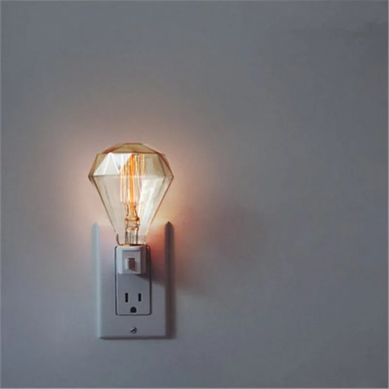 Ретро Edison led светильник лампы Алмазный G95 E27 40W 220V лампа накаливания Винтаж
