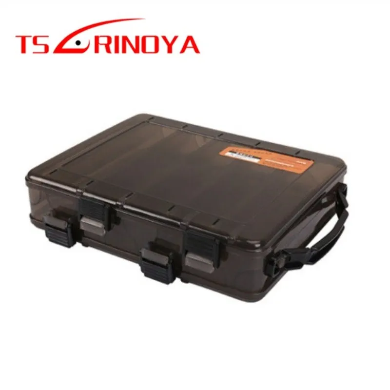 

TSURINOYA 10 Compartments Double Sided Lure Bait Box Portable Dedicated Fishing Tackle Plastic Lures Box Fishing Accessories Box