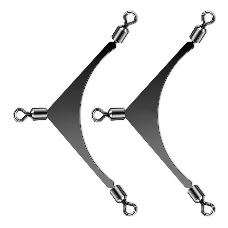 

10PC 2#-10# American 3 Way Stainless Steel Fish Jig Head Swivels Fishing Rolling Pole Swivel Fishing Tackle Fishing Connector