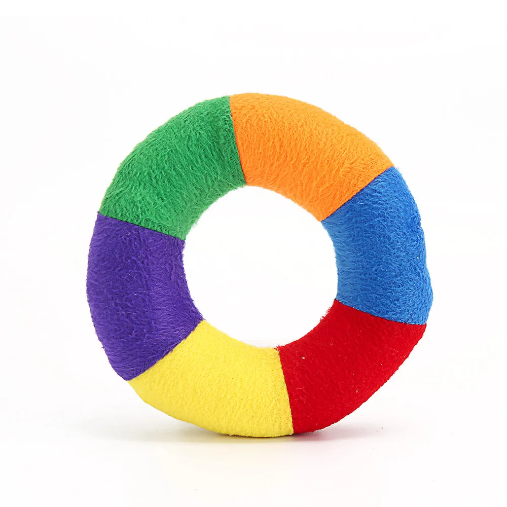 Squeaky Toys For Dogs Plush Donut Soft Durable Dog Toys For Puppy Cat Scratchers Spike Toys (16)