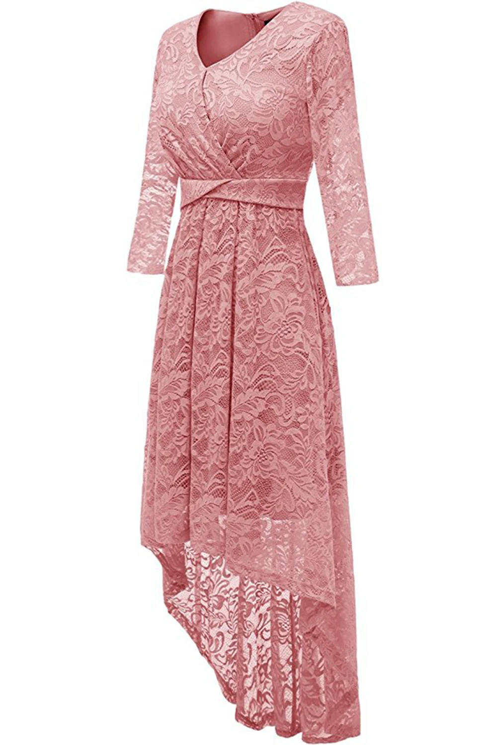 Evening Dresses Long Back Short Front 2019 Women Elegant A Line Lace 3/4 Sleeve High Low Formal Party Evening Dress Robe Longue Evening Dresses Long Back Short Front 2019 Women Elegant A Line Lace 3/4 Sleeve High Low Formal Party Evening Dress Robe Longue