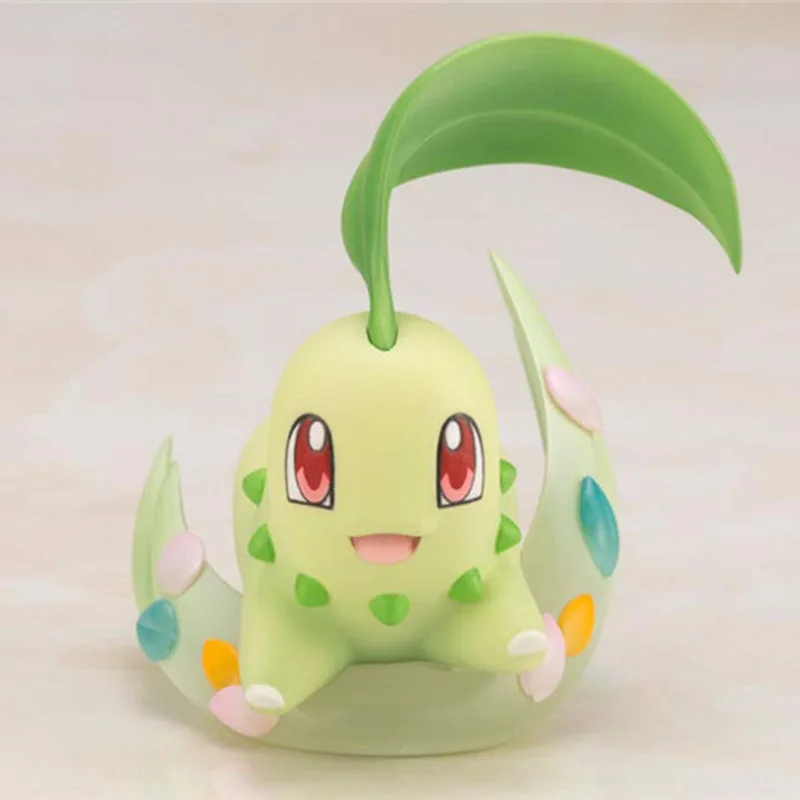 Аниме KOTONE с Chikorita pokemones фигурка модель игрушки коллекционный мультфильм Lyra аниме фигурка куклы игрушки подарки для детей