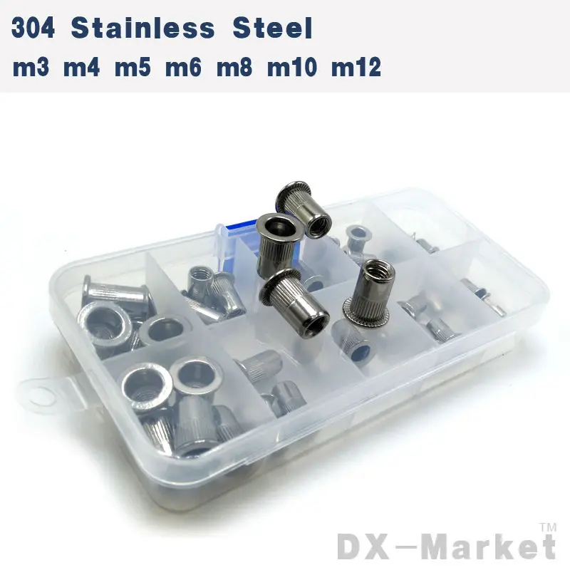 

M3-M12 , each 10pcs , 304 stainless steel Rivet nut insert nut , high quality Knurling Embossing nuts , m3 m4 m5 m6 m8 m10 m12