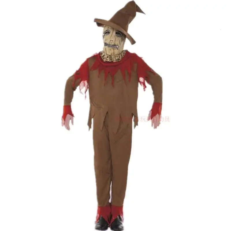 

Zombie Costume cosplay Adult Horror clothing halloween party cosplay Scarecrow Full set Dress up anime mask hat