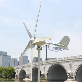 

600w rated 400watt wind generator 5 blades small wind mill low start up wind generator with water proof wind controller