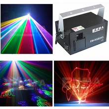 2 Вт RGB Полноцветный анимационный лазерный свет, лазерное шоу, аналоговая модуляция лазерного света, истинное цветное диско-Лазерное освещение