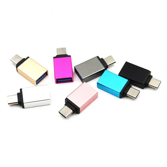 Мини-usb 3,1 type-C кабель адаптер для USB 3,0 алюминиевый сплав OTG конвертер для всех тип-c мобильных телефонов планшетных ПК Macbook JLRJ88