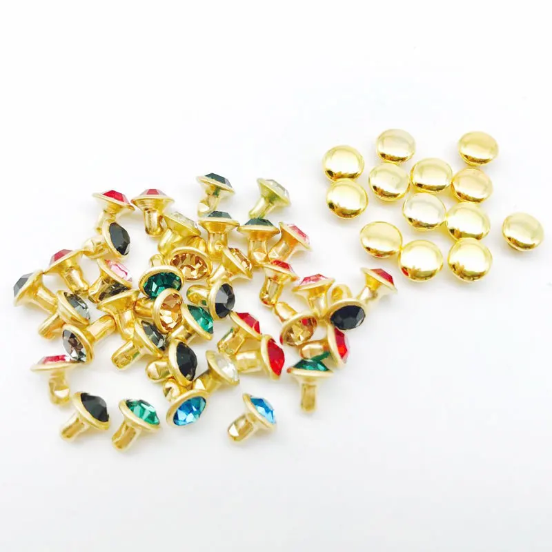 

20PCS/Pack 6MM Imitation Diamond Rivets Handmade DIY Garment Accessories Hat Bag Craft Decorate Rivets Drill Nail Pearl Rivets