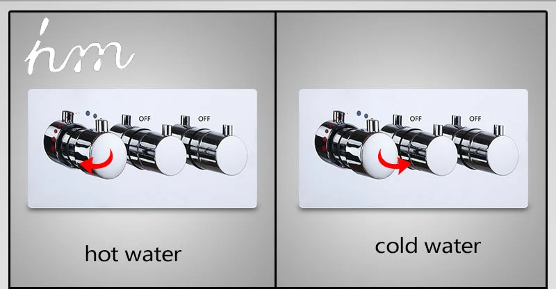 hm 2 Functional Channels High Flow 70L Temperature Thermostatic Controller Water Mixer Bath Shower Brass Chrome Mixer Finishing (21)