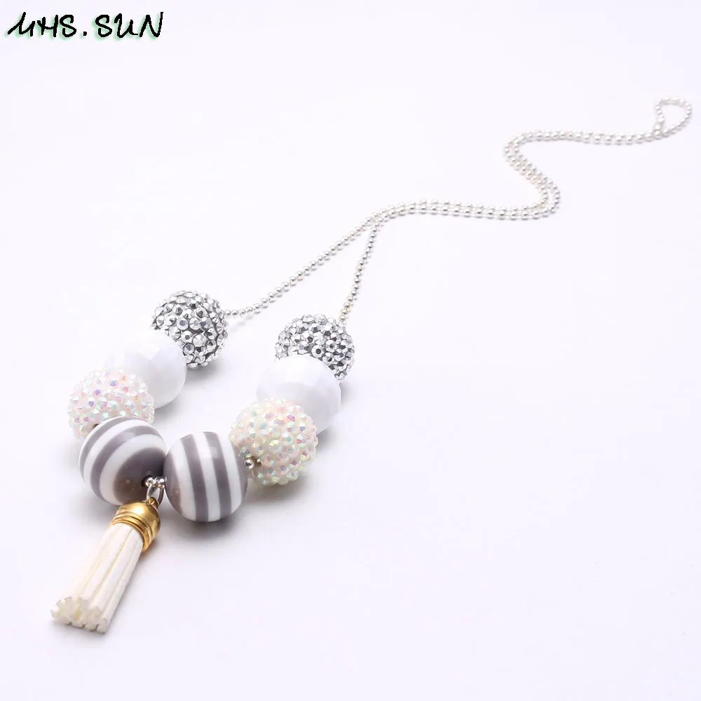 BN595-1 (4),$1.8-1PC,50g.Handmade Baby Bubblegum Beads Necklace Chunky Children Jewelry Necklace Long Chain Necklace For Girls Gift 1PCSlotJPG