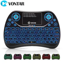 VONTAR TX2 Plus Air mouse QWTREY Клавиатура 2,4 ГГц Беспроводная Мини Клавиатура Тачпад Fly mouse с подсветкой для Android tv BOX X96 mini