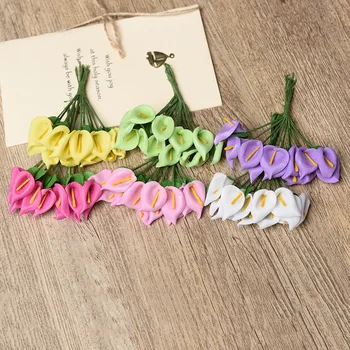 

Wholesale simulation flower Calla Lily gift decoration flower PE paper flower decorative floer for gift box